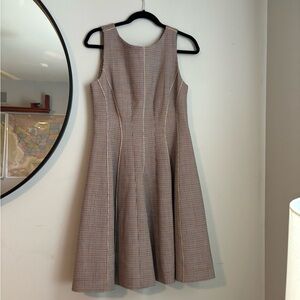 Theory checked Aline dress